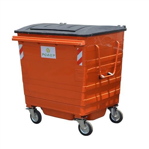 سطل زباله استیل مشکی گالوانیزه 1100 لیتری
