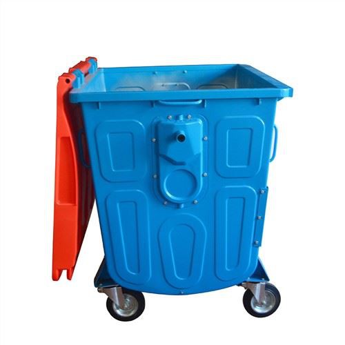 سطل زباله گالوانیزه 1100 لیتری با چرخ